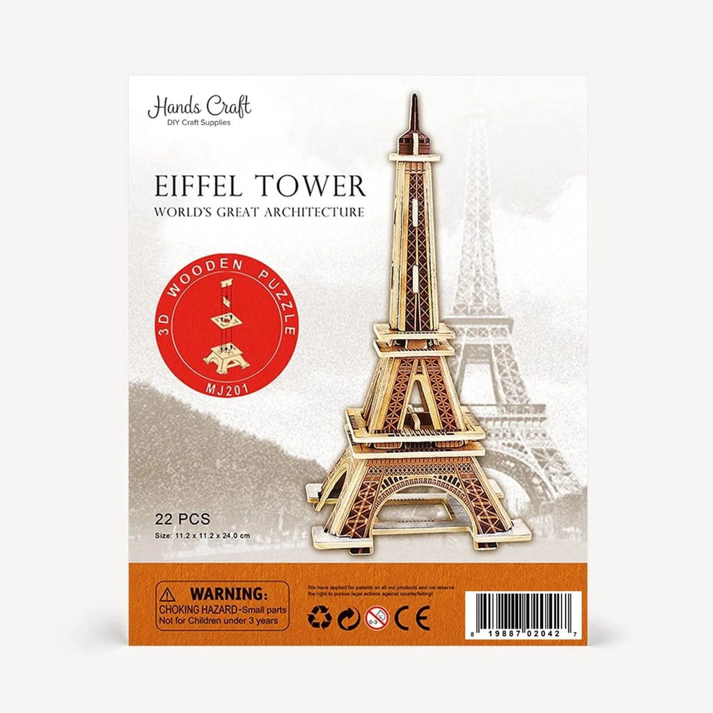 3D Classic Wooden Puzzle - Eiffel Tower