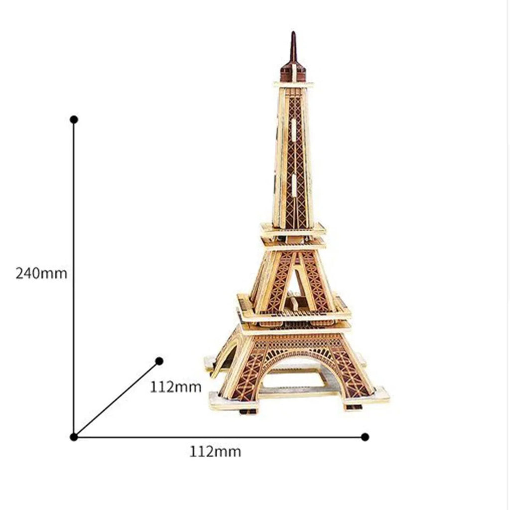 3D Classic Wooden Puzzle - Eiffel Tower