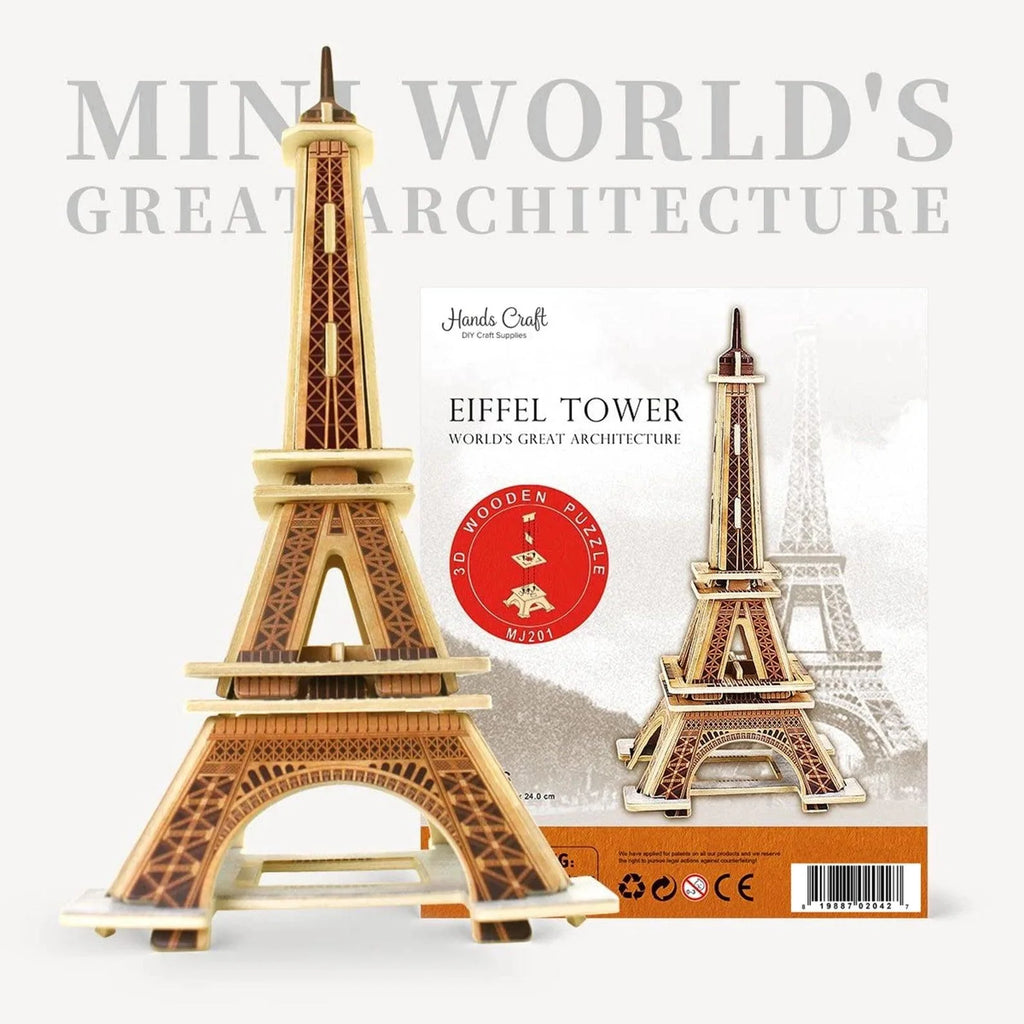 3D Classic Wooden Puzzle - Eiffel Tower