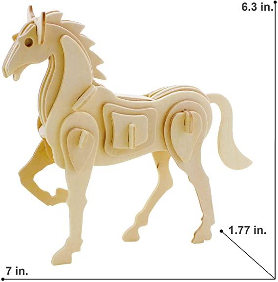 3D Classic Wooden Puzzle - Horse
