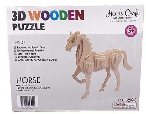 3D Classic Wooden Puzzle - Horse