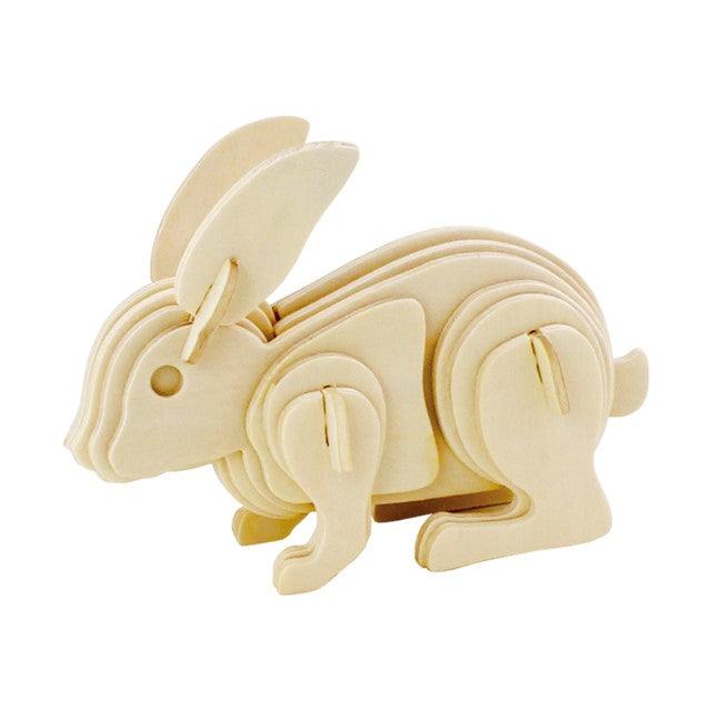3D Wooden Puzzle Rabbit