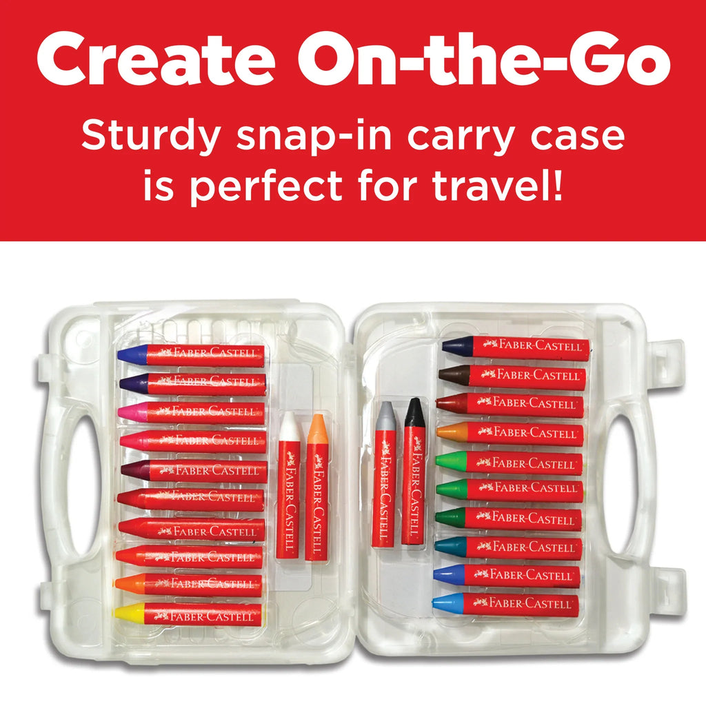 24 Brilliant Beeswax Crayons in Storage Case